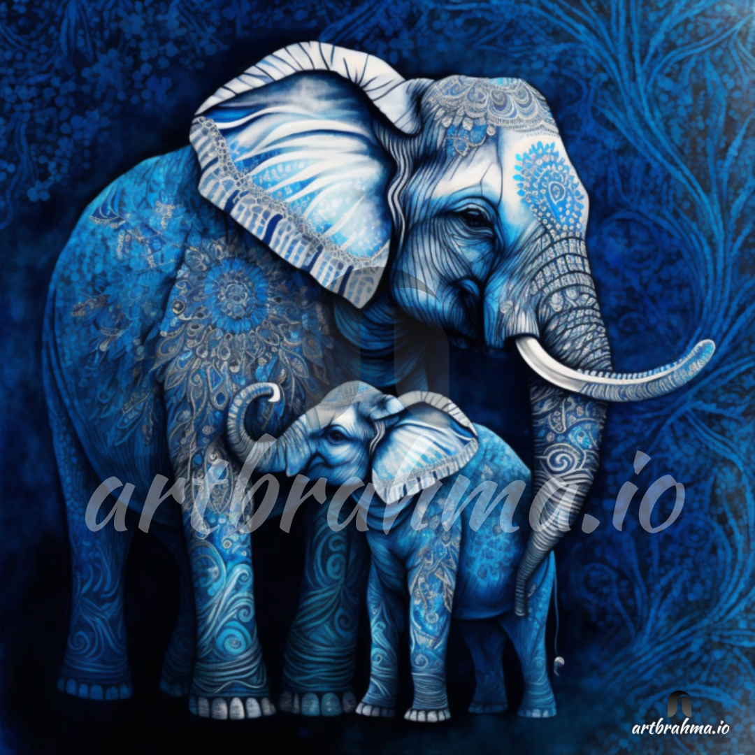 Elephant Mother's Love - Bring Unity & Harmony to Your Home ( XL Canvas Sizes )