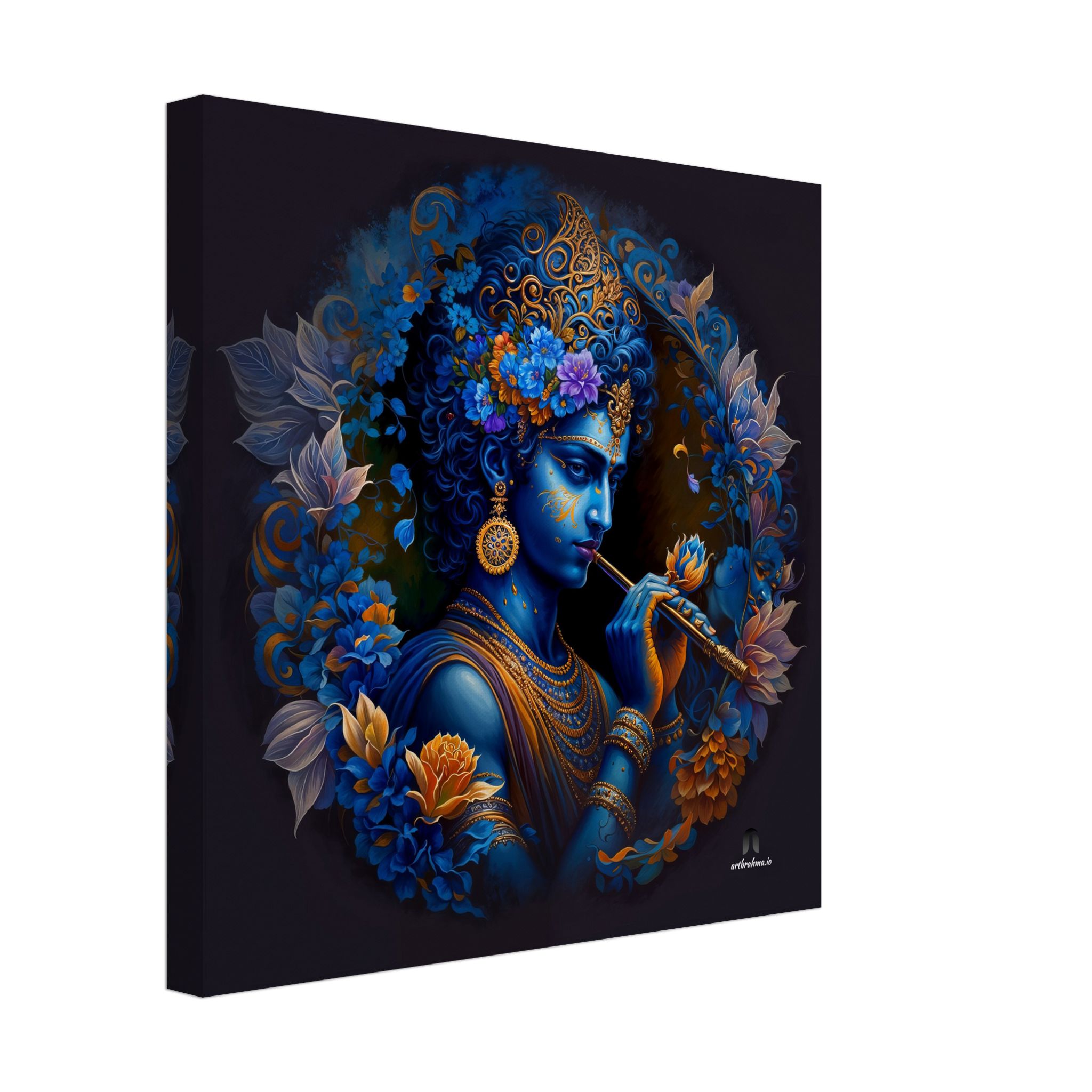 Krishna's Divine Melodies - Bring Serenity to Your Home ( XL Canvas Sizes )