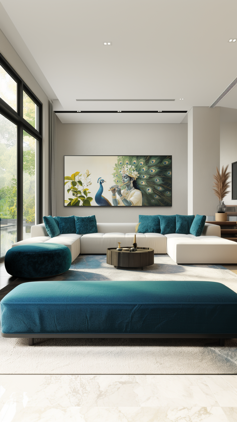Krishna's Divine Melodies - Bring Serenity to Your Home ( XXXL Canvas Sizes )